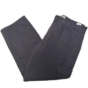 Wrangler Authentics Black Fleece-Lined Cargo Pants 36x30